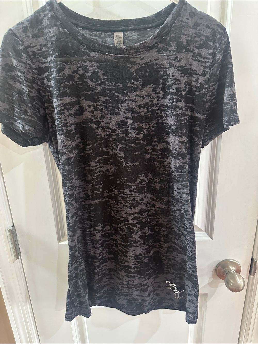 Black & Gray Acid Wash Tee